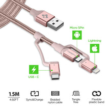 Load image into Gallery viewer, DuraSync 3-in-1 Charger Cable
