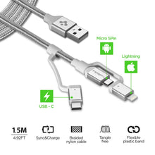 Load image into Gallery viewer, DuraSync 3-in-1 Charger Cable